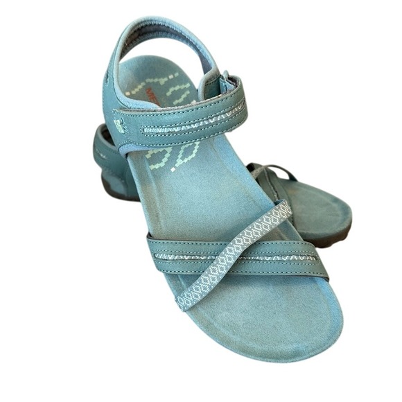 Merrell Terran Cross II Adjustable Strap Performance Sandals Blue Smoke Womens 6 - Picture 1 of 9